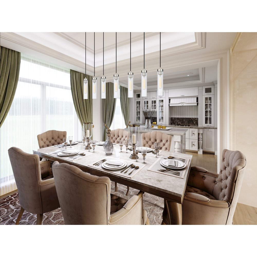 Z-Lite 7 Light Linear Chandelier. Picture 7