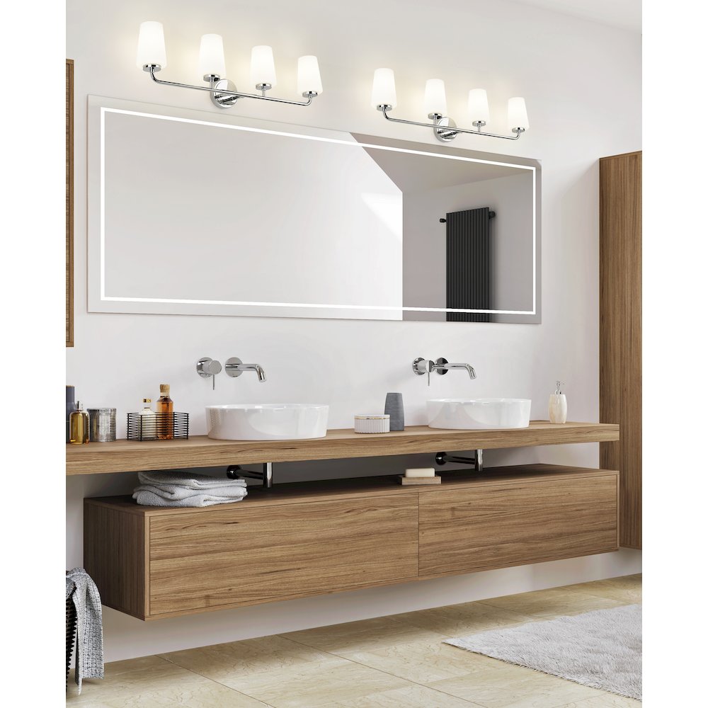 Z-Lite Montford 4 Light Vanity in Chrome color, Steel frame. Picture 7