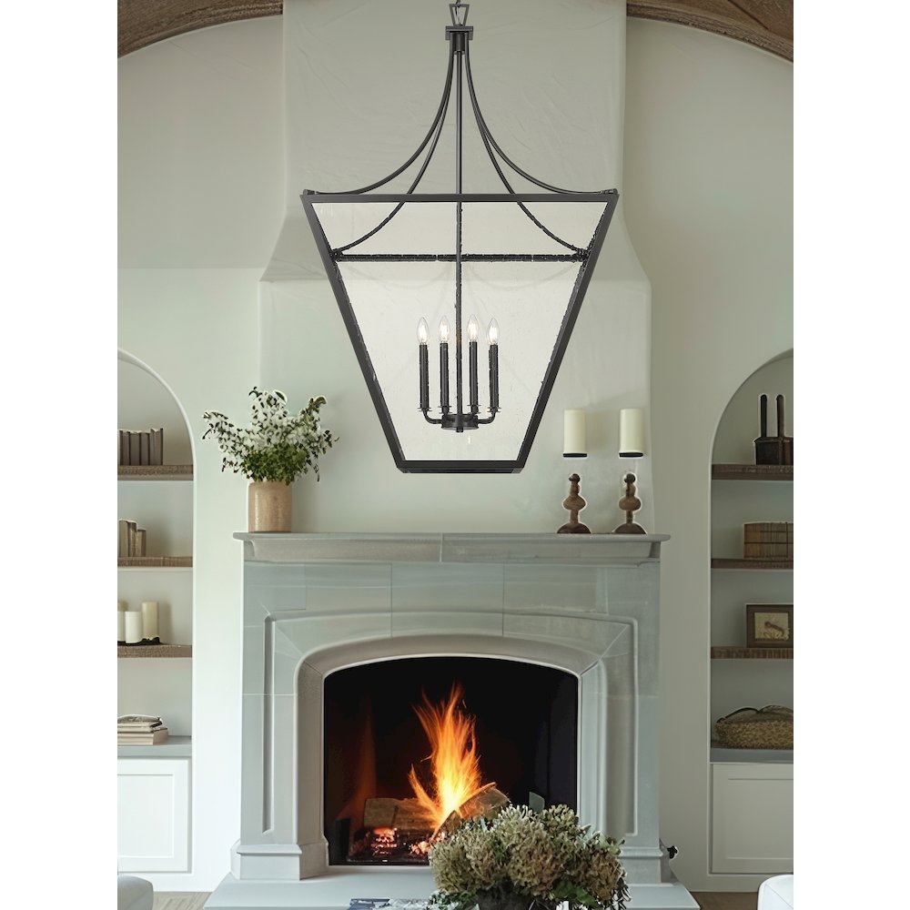 Z-Lite 8 Light Chandelier, Iron Ore. Picture 5