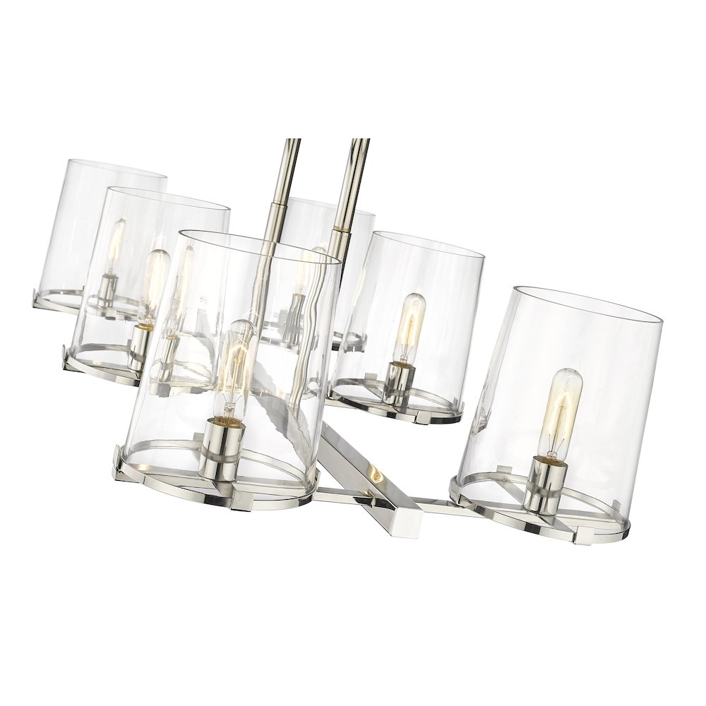 Z-Lite 6 Light Linear Chandelier. Picture 4