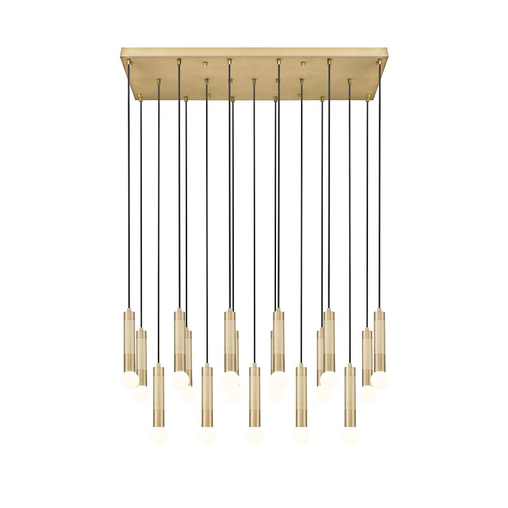 Z-Lite Stari 17 Light Linear Chandelier in Modern Gold color, Steel frame. Picture 3