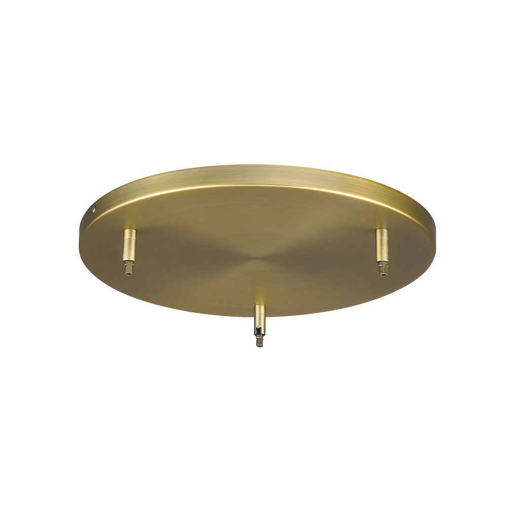 Z-Lite 3 Light Ceiling Plate, Heritage Brass Frame Finish. Picture 1
