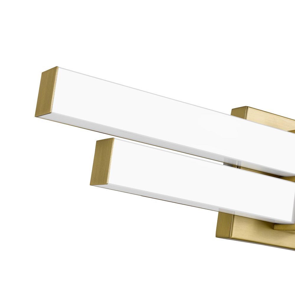 Z-Lite Zane 2 Light Vanity in Modern Gold Frame Finish. Picture 4