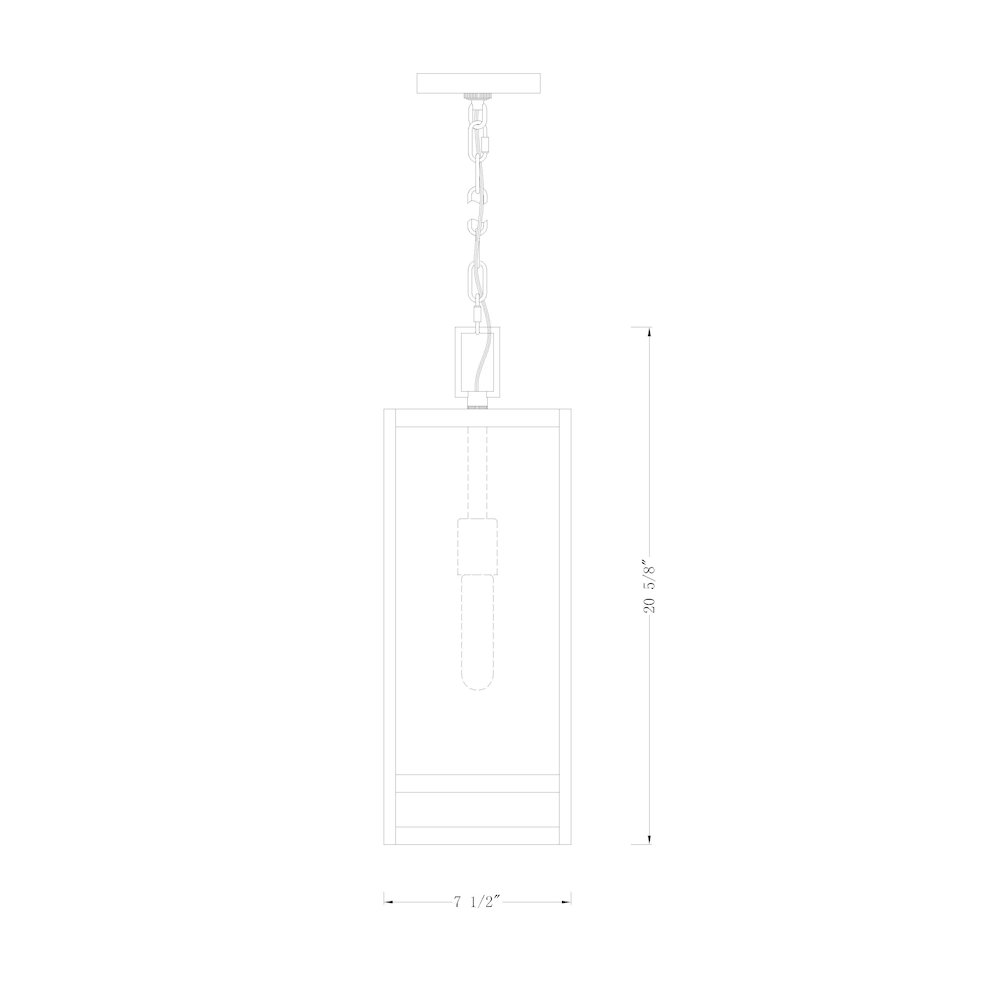 Z-Lite 1 Light Outdoor Chain Mount Ceiling Fixture. Picture 8