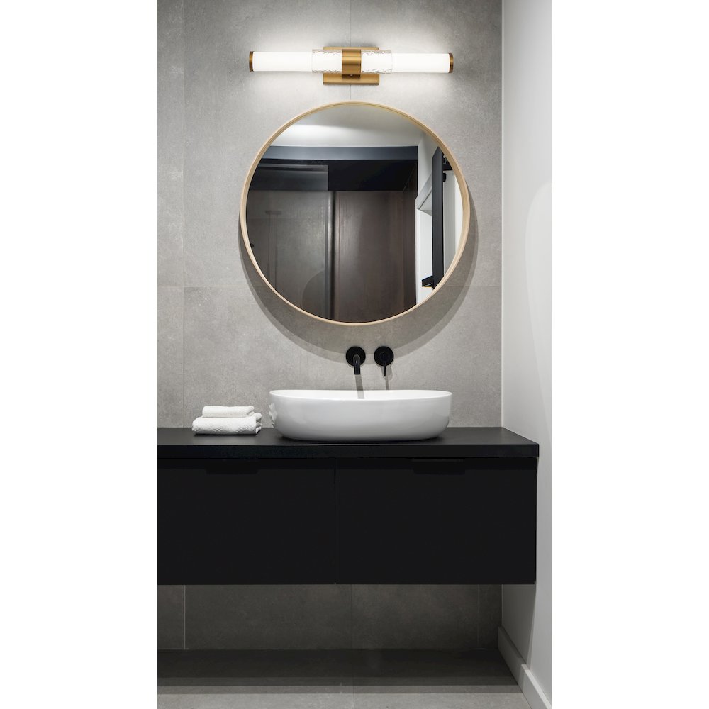 Z-Lite Egon 1 Light Vanity in Modern Gold color, Steel frame. Picture 6