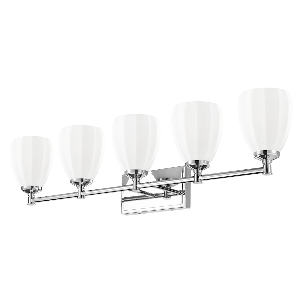 Z-Lite Oren 5 Light Vanity in Chrome  color, Steel frame. Picture 5