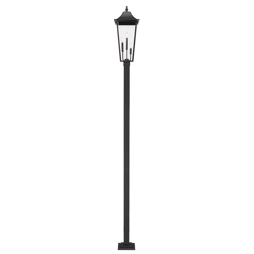 Z-Lite 3 Light Outdoor Post Mounted Fixture. Picture 3