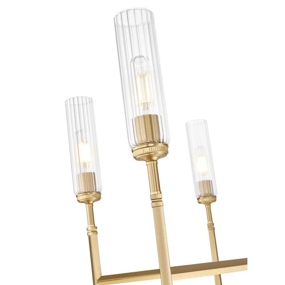 Z-Lite 6 Light Chandelier, Modern Gold. Picture 4