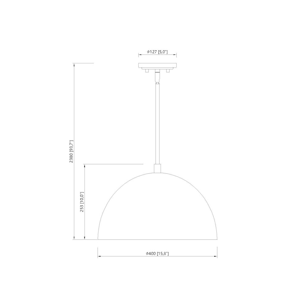 Z-Lite 1 Light Pendant, Matte Black. Picture 8