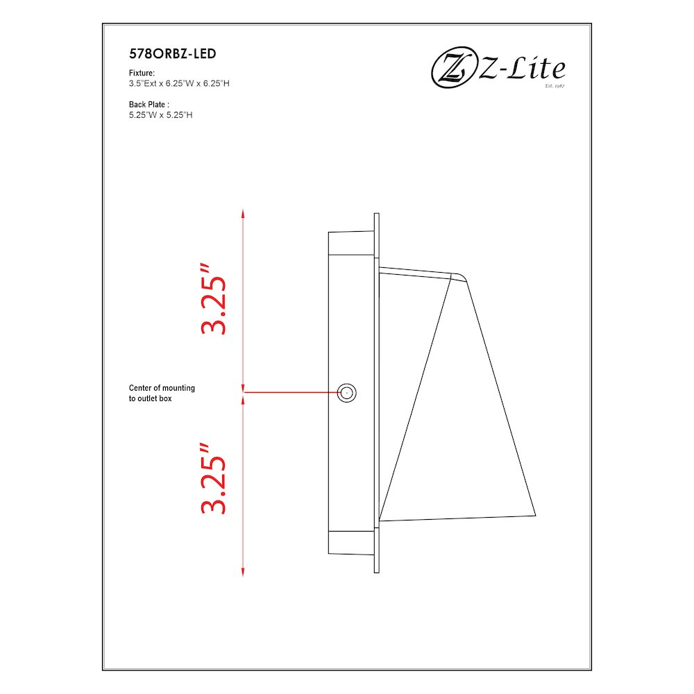 Z-Lite 1 Light Outdoor Wall Light. Picture 7