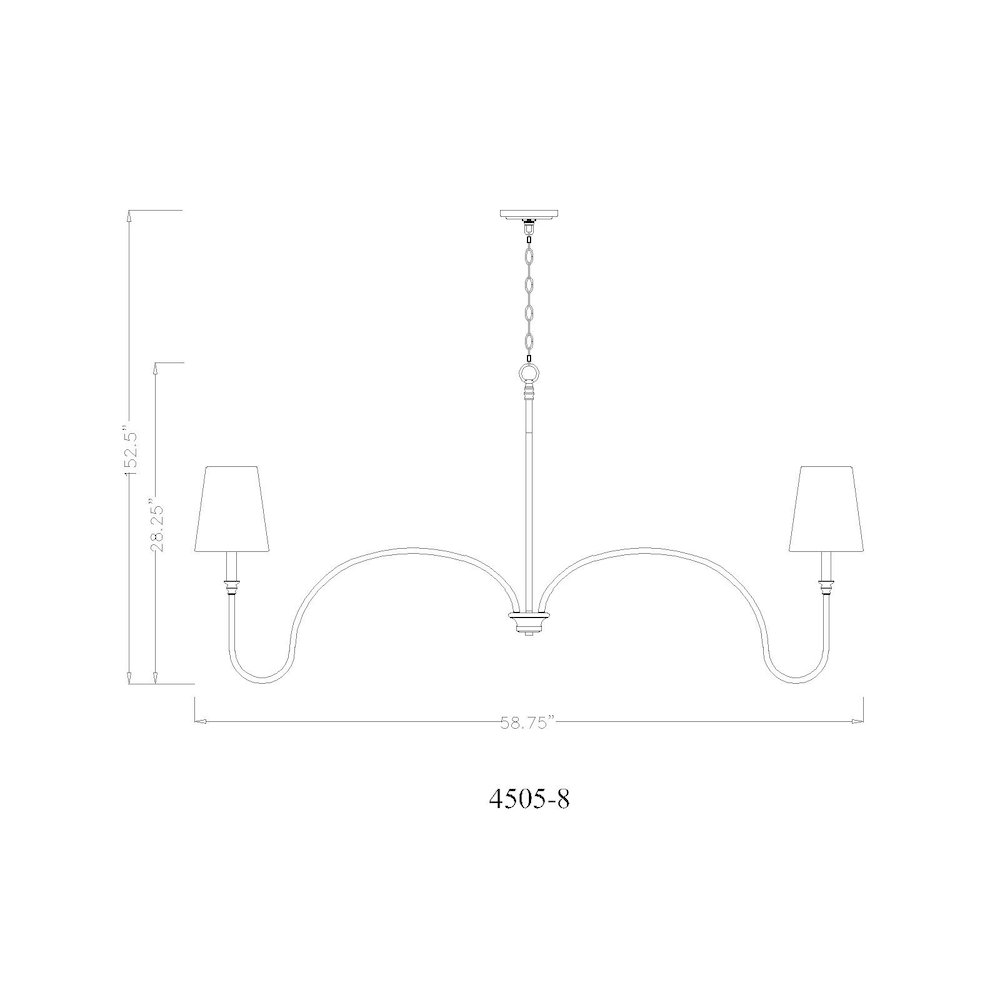Z-Lite 8 Light Chandelier, Rubbed Brass. Picture 8
