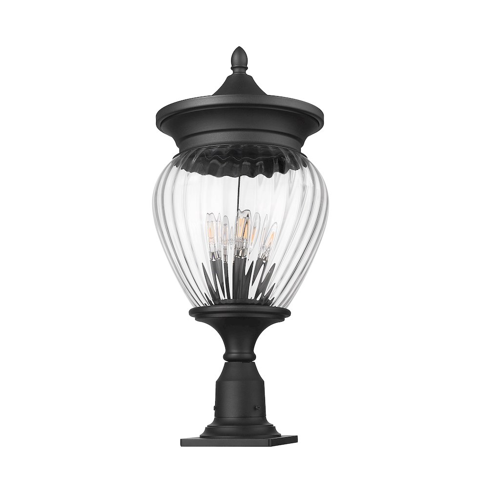 Z-Lite 4 Light Outdoor Pier Mounted Fixture. Picture 5