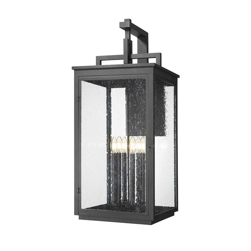 Z-Lite Hartwell 6 Light Outdoor Wall Light in Sand Black color, Aluminum frame. Picture 1