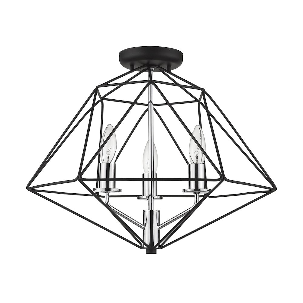 Z-Lite 3 Light Semi Flush Mount. Picture 5