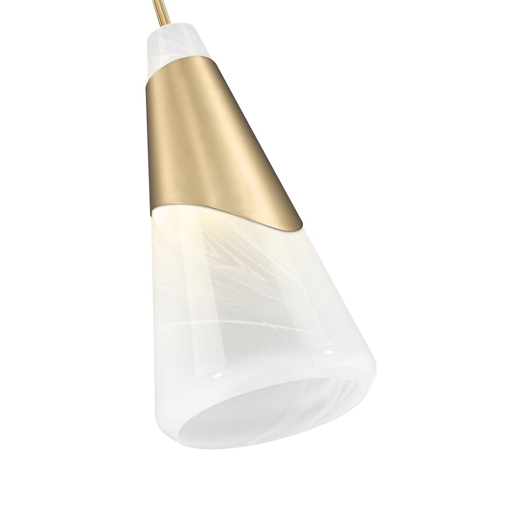 Z-Lite Aimie 1 Light Pendant, Modern Gold. Picture 4