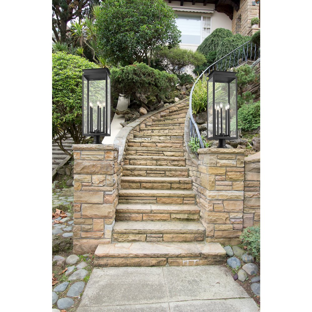 Z-Lite 5 Light Outdoor Pier Mounted Fixture. Picture 7