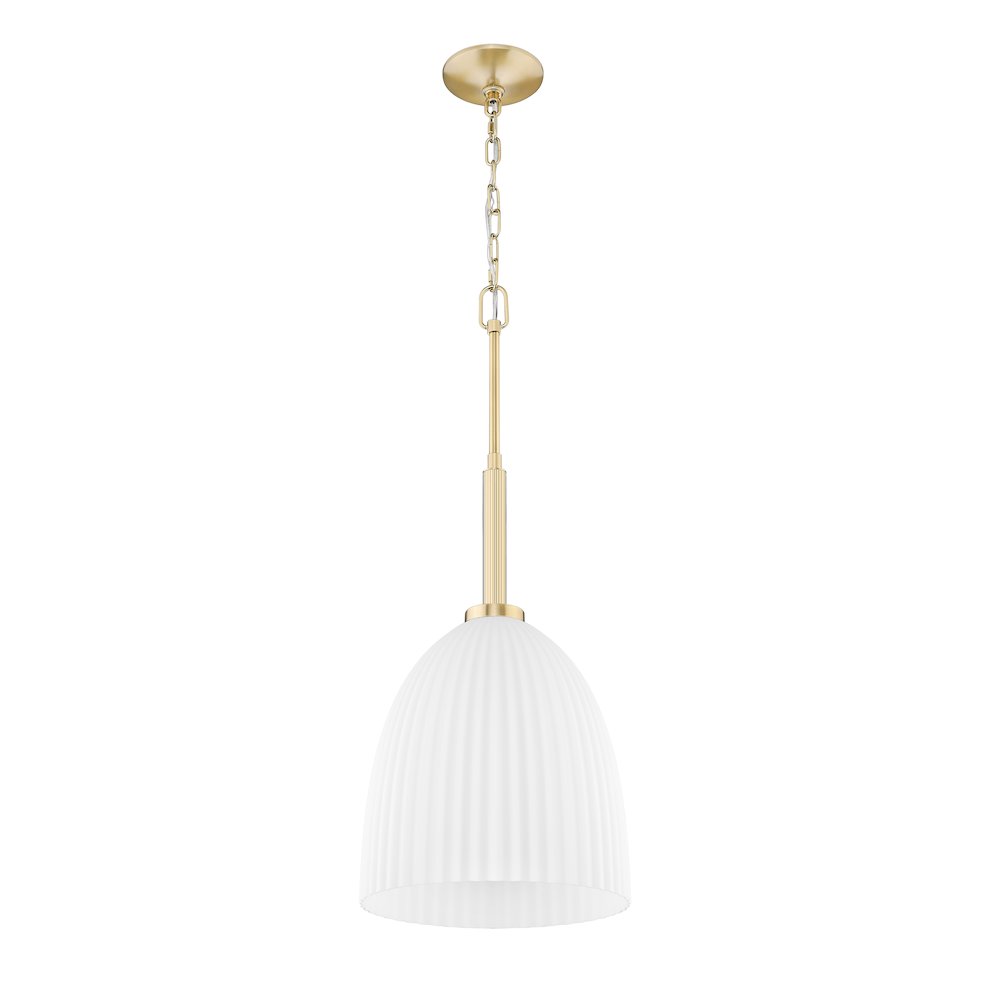 Z-Lite Naya 1 Light Pendant in Modern Gold color, Steel frame. Picture 5
