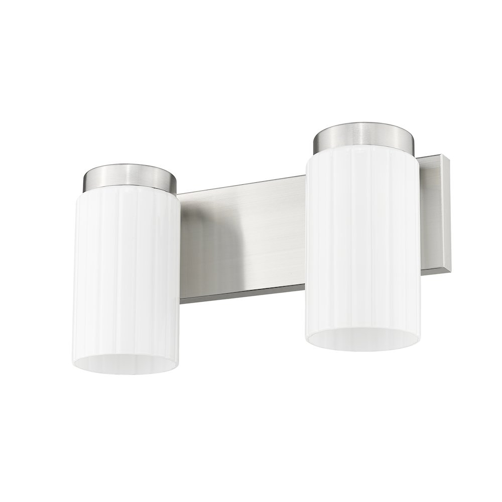 Z-Lite Burk 2 Light Vanity, Brushed Nickel. Picture 5