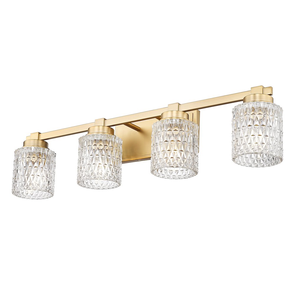 Z-Lite 4 Light Vanity, Modern Gold. Picture 3