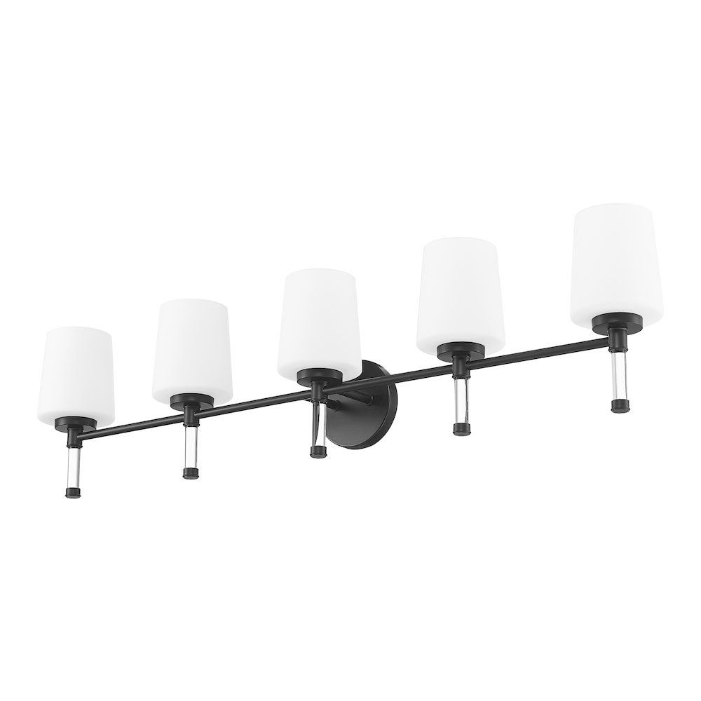 Z-Lite 5 Light Vanity, Matte Black. Picture 7
