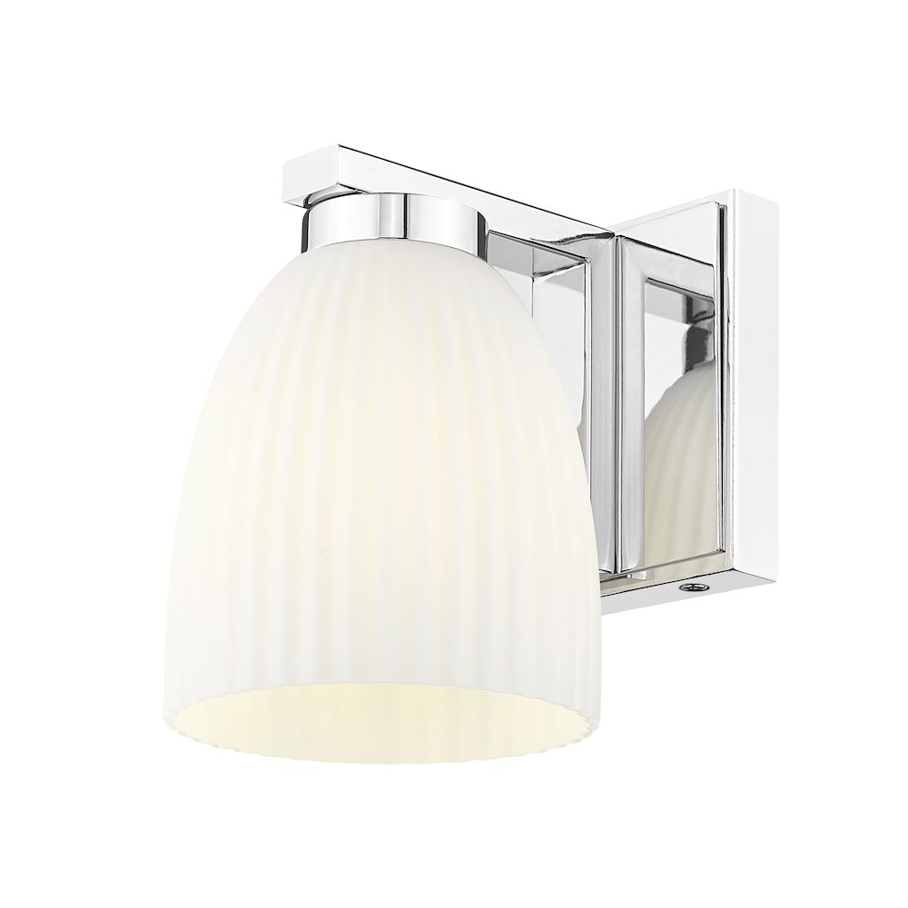 Z-Lite Naya 1 Light Wall Sconce in Chrome color, Steel frame. Picture 3