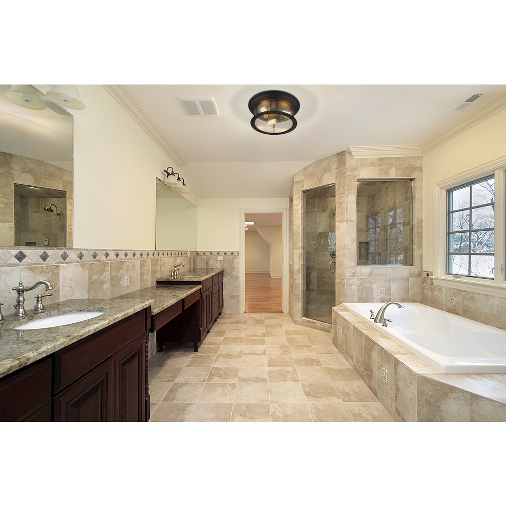 Z-Lite 3 Light Flush Mount. Picture 7