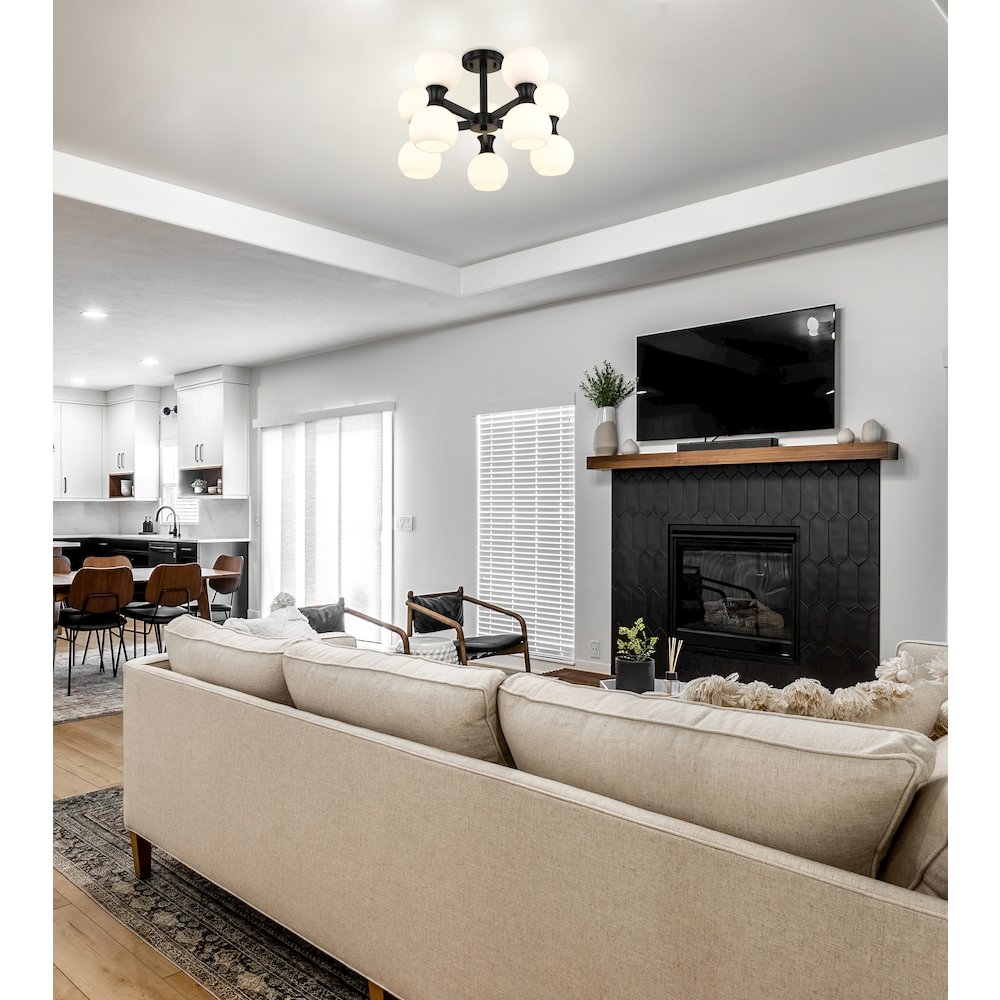 Z-Lite 10 Light Semi Flush Mount. Picture 6
