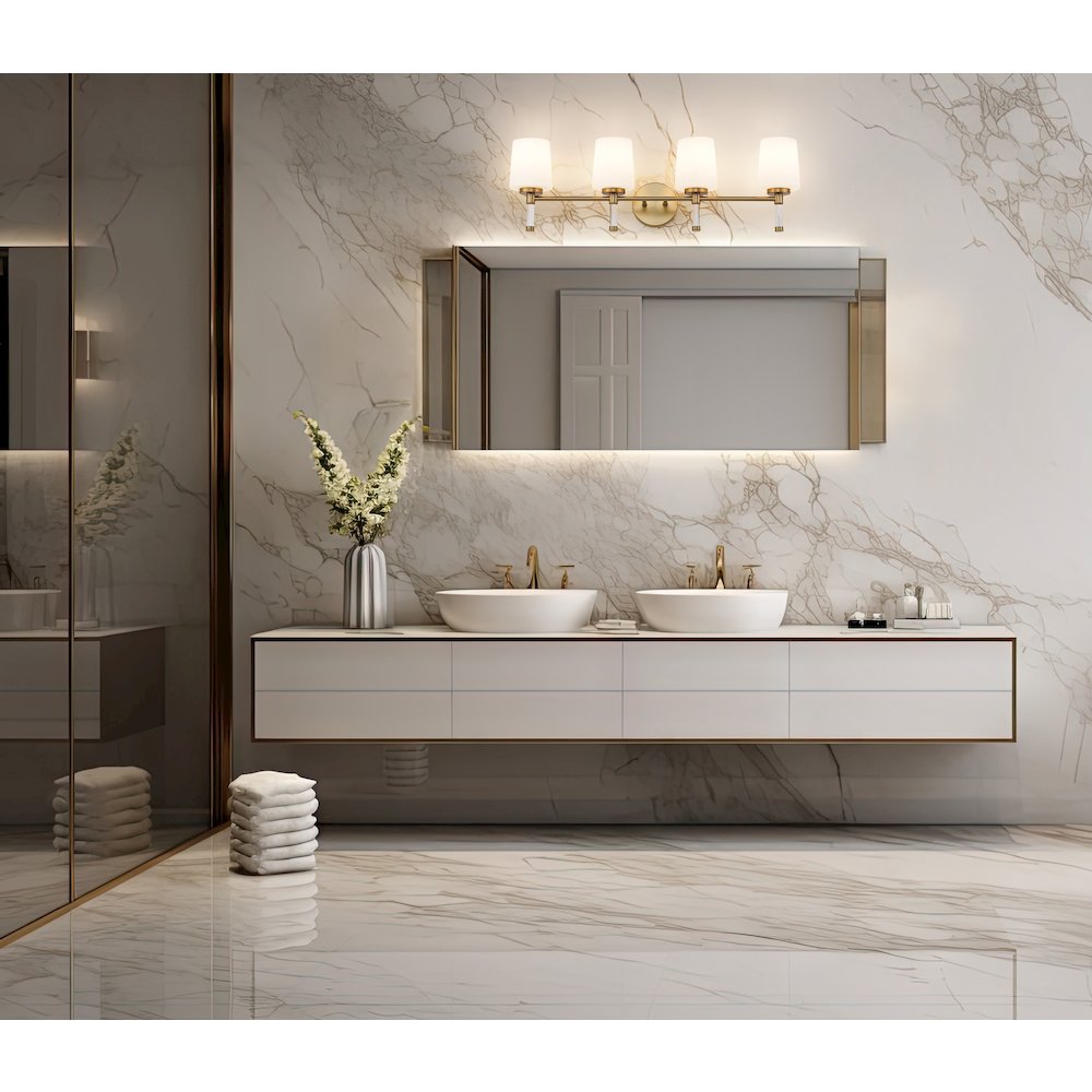 Z-Lite 4 Light Vanity, Modern Gold. Picture 5
