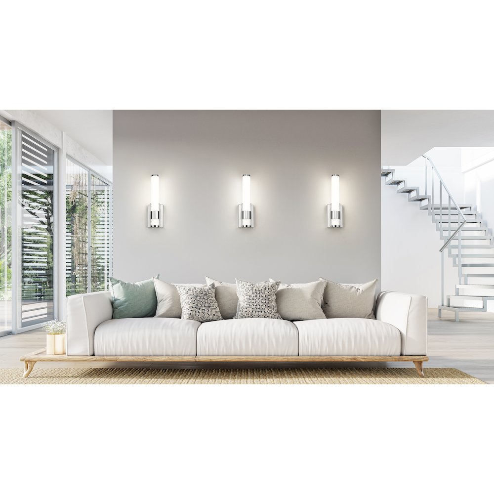 Z-Lite Egon 1 Light Wall Sconce in Chrome color, Steel frame. Picture 7