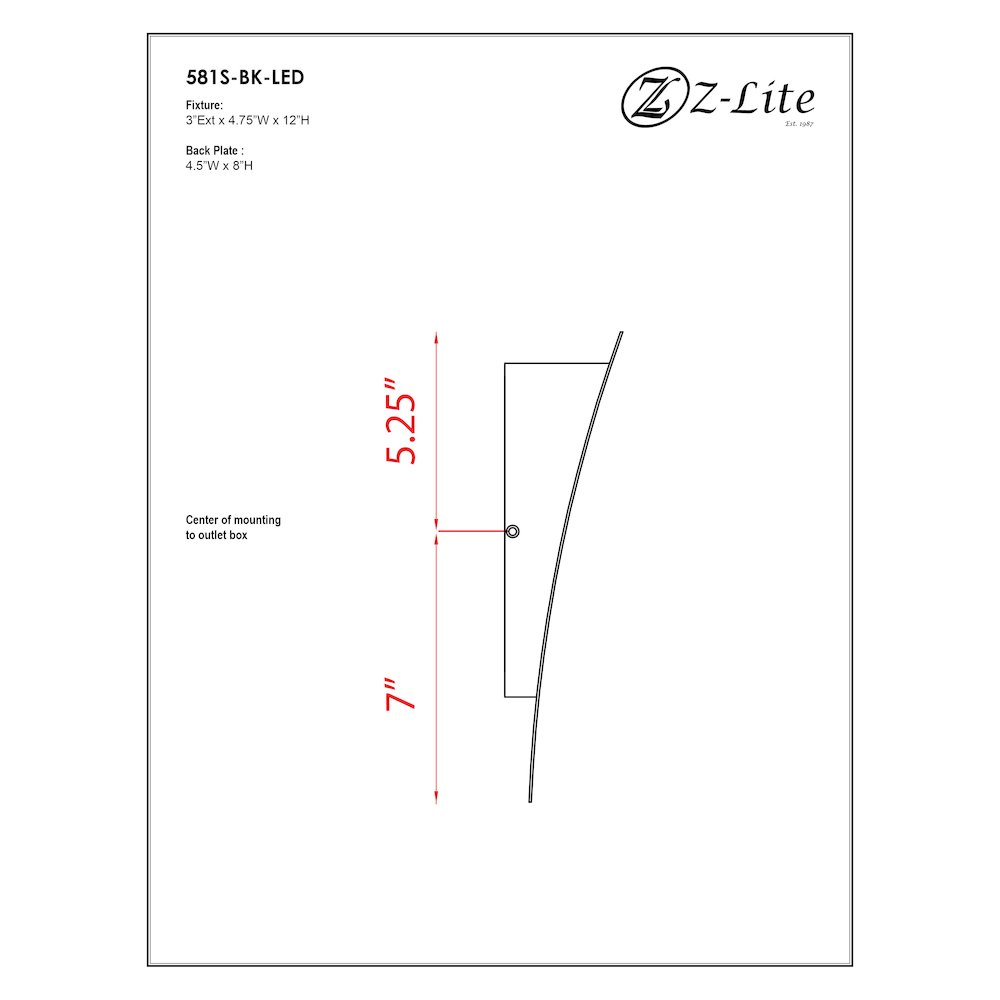 Z-Lite 1 Light Outdoor Wall Light. Picture 9