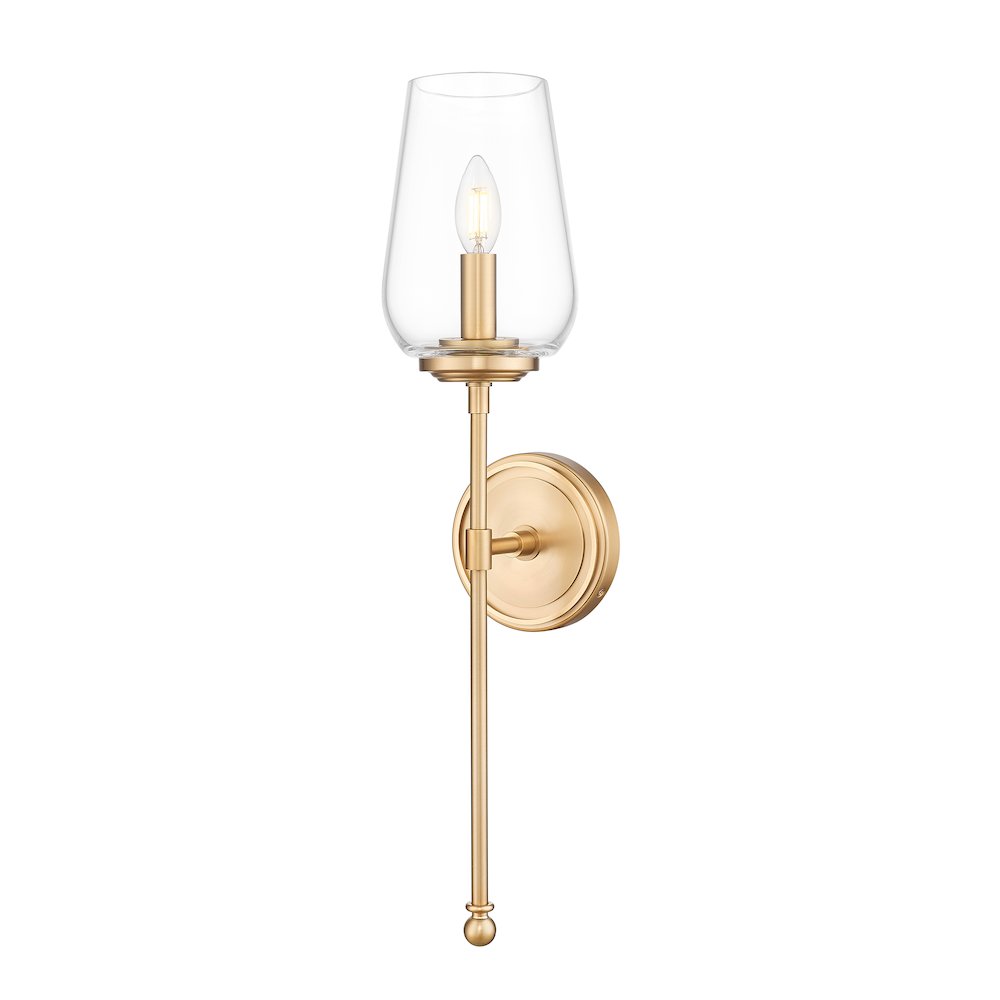 Z-Lite 1 Light Wall Sconce, Modern Gold. Picture 1