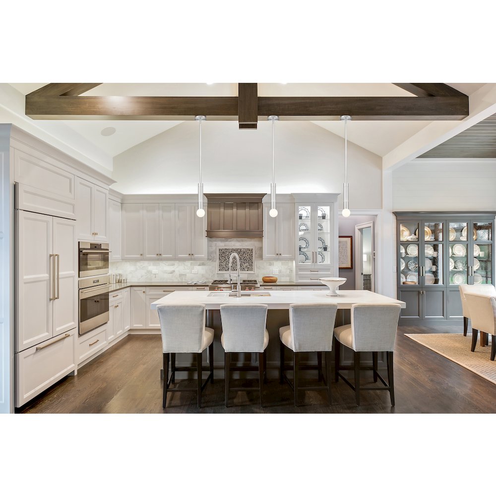Z-Lite Stari 1 Light Pendant in Brushed Nickel color, Steel frame. Picture 7