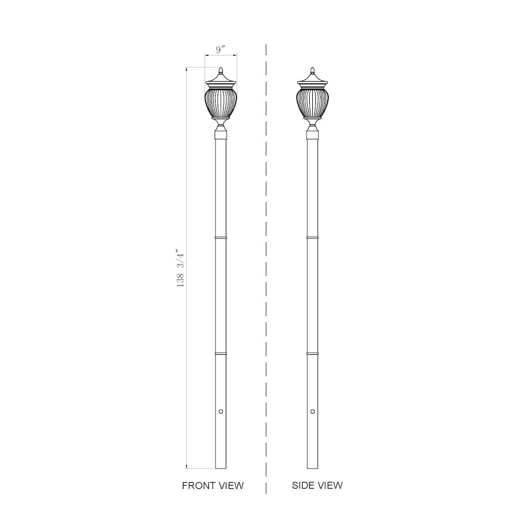 Z-Lite 3 Light Outdoor Post Mounted Fixture. Picture 8