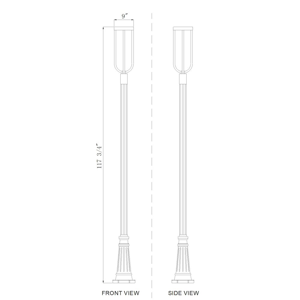 Z-Lite 1 Light Outdoor Post Mounted Fixture. Picture 8