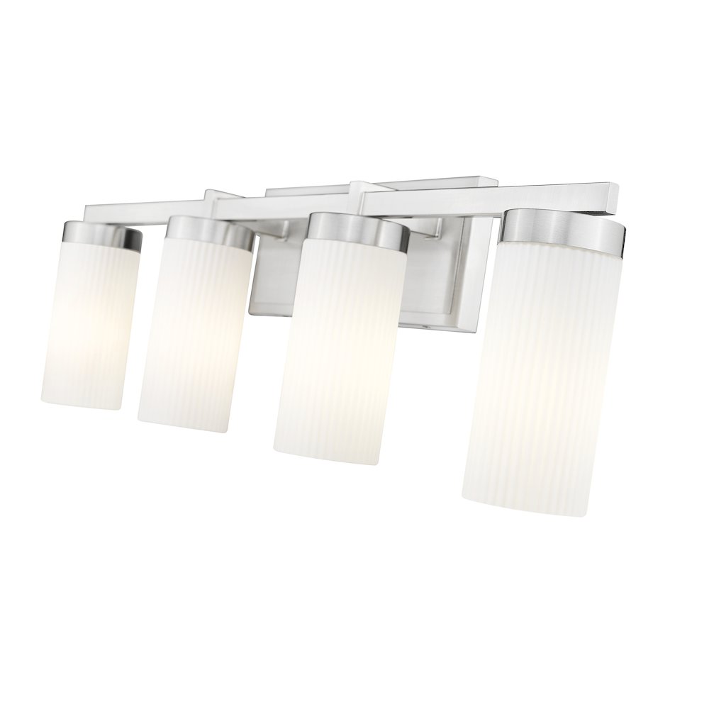 Z-Lite Danica 4 Light Vanity in Brushed Nickel color, Steel frame. Picture 4