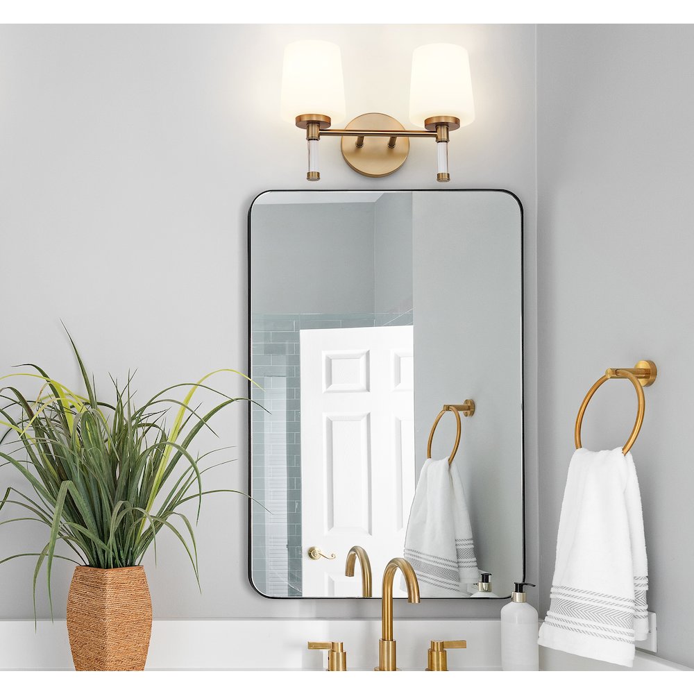 Z-Lite 2 Light Vanity, Modern Gold. Picture 6