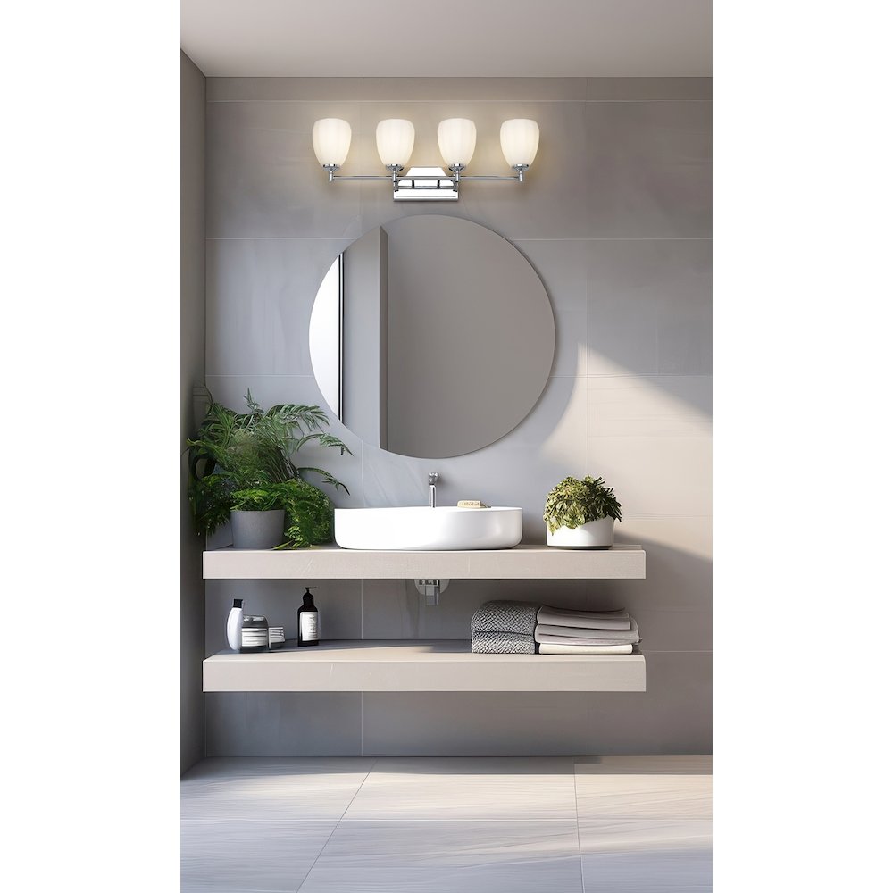 Z-Lite Oren 4 Light Vanity in Chrome  color, Steel frame. Picture 7