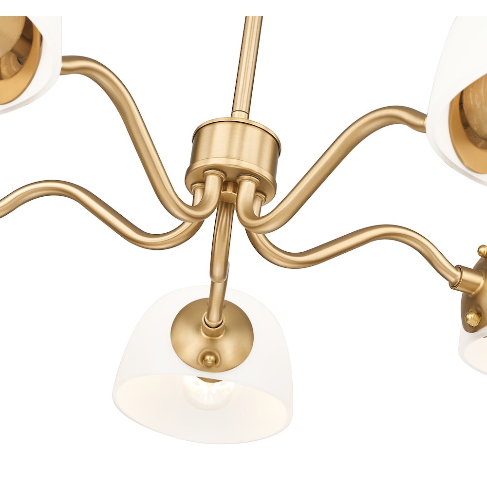 Z-Lite 5 Light Chandelier, Modern Gold. Picture 4
