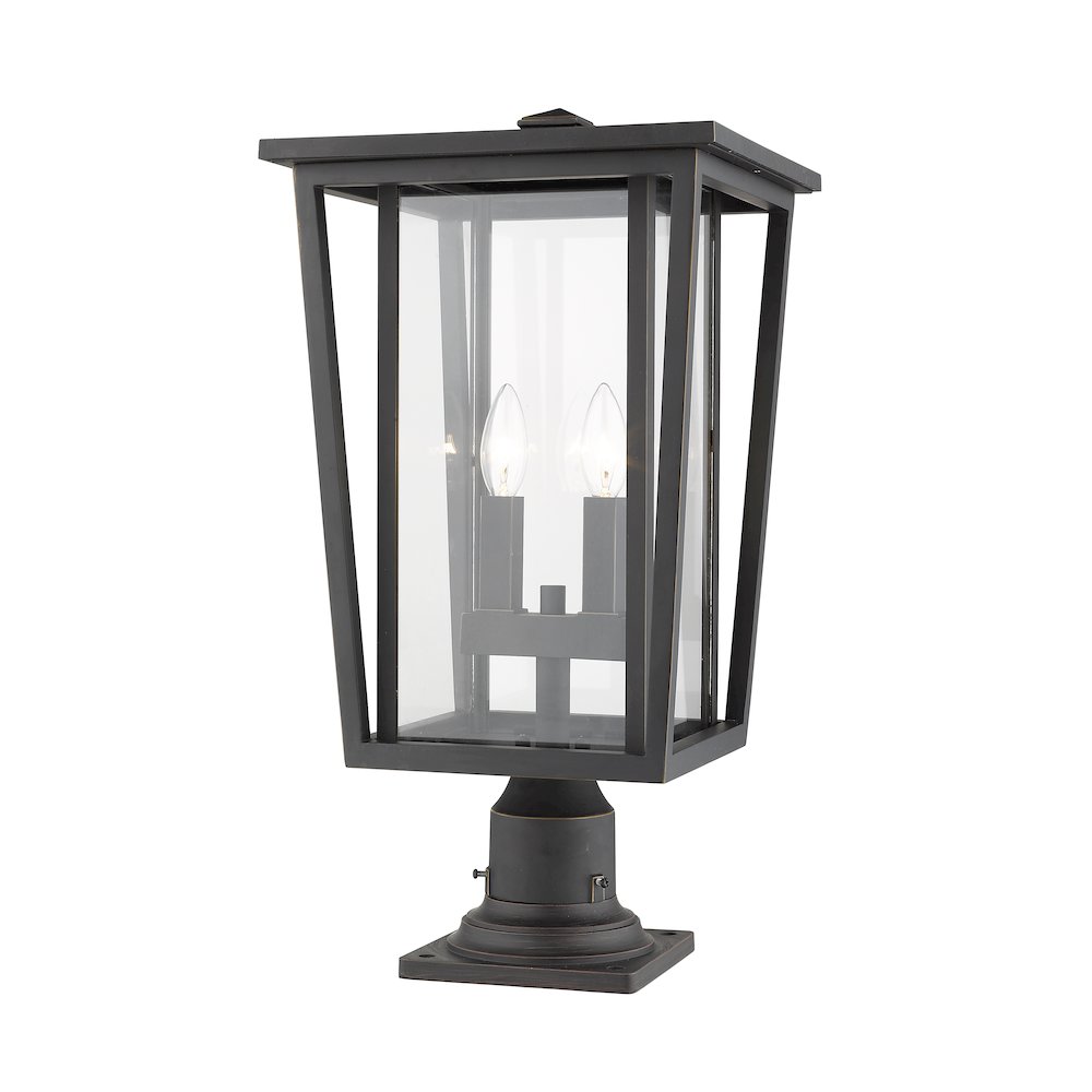 Z-Lite 2 Light Outdoor Pier Mounted Fixture. Picture 2