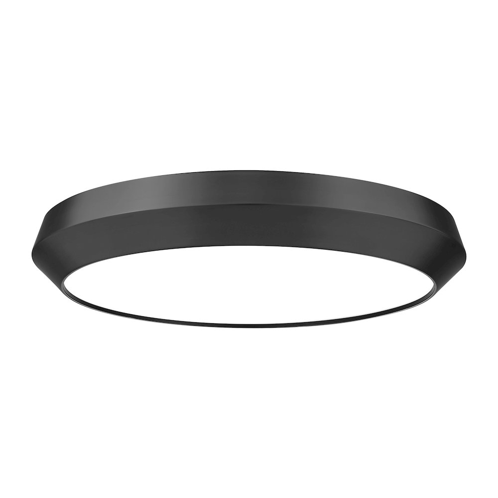 Z-Lite 1 Light Flush Mount, Matte Black. Picture 7
