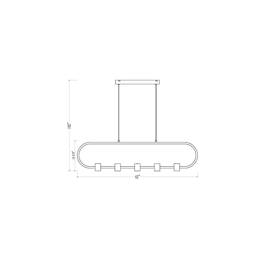 Z-Lite 5 Light Linear Chandelier, Matte Black. Picture 8