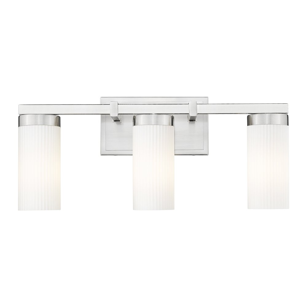 Z-Lite Danica 3 Light Vanity in Brushed Nickel color, Steel frame. Picture 3