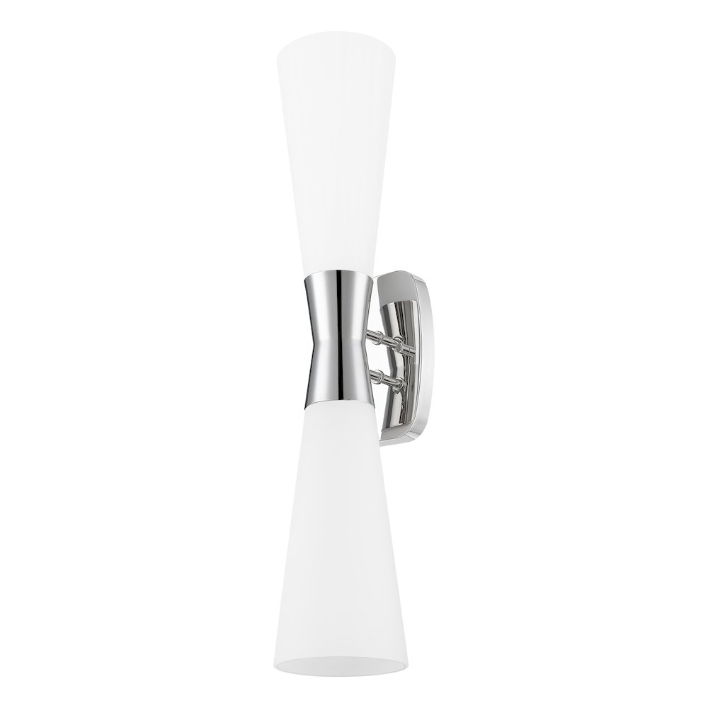 Z-Lite 2 Light Wall Sconce, Polished Nickel. Picture 7
