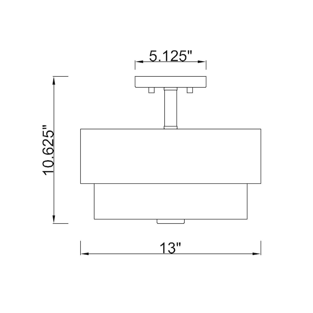 Z-Lite 2 Light Semi Flush Mount. Picture 8