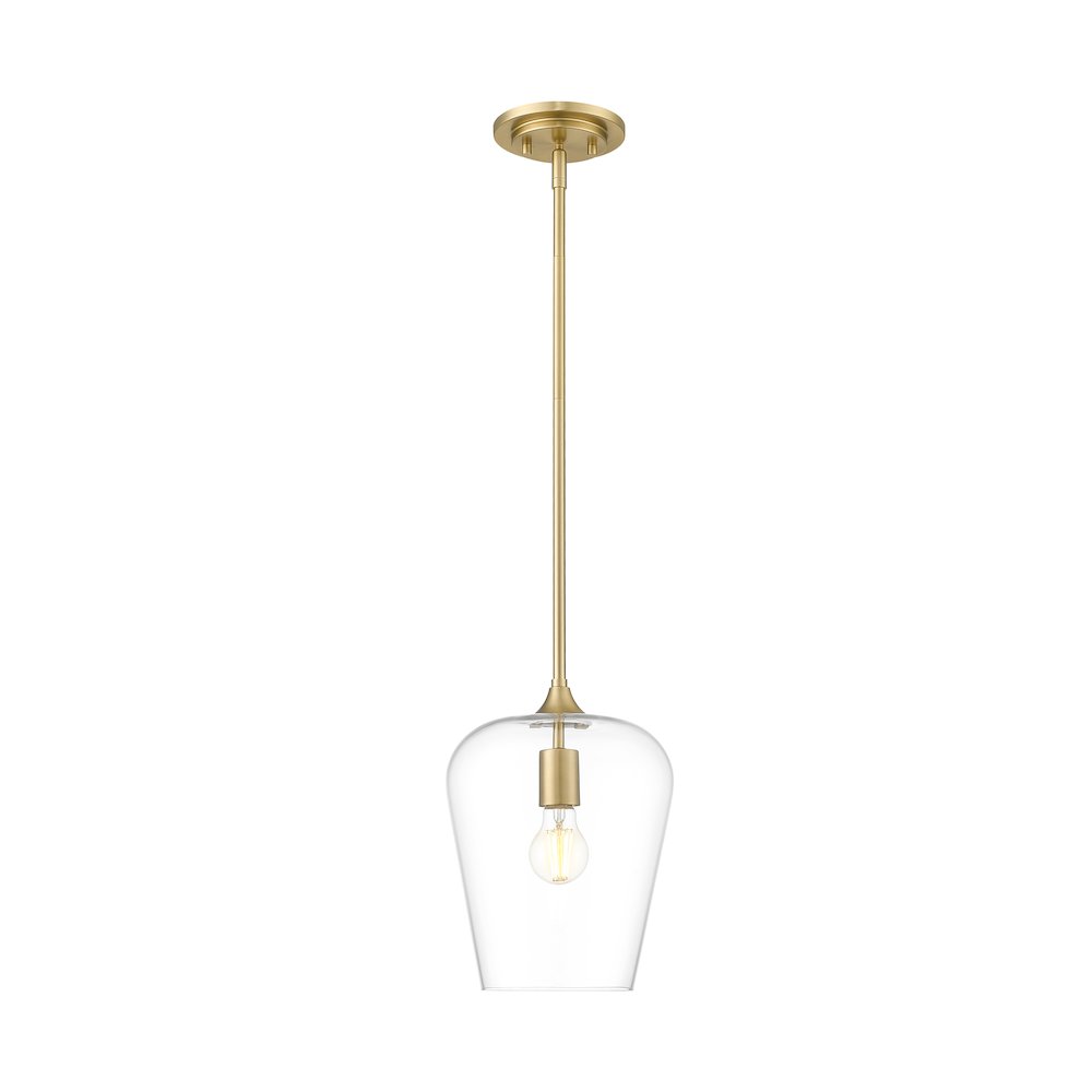 Z-Lite 1 Light Pendant, Burnished Brass. Picture 1