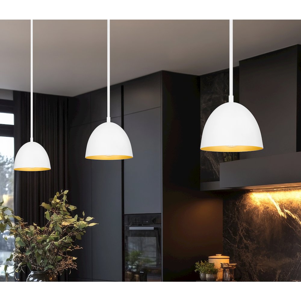 Z-Lite 1 Light Pendant, Matte White. Picture 5