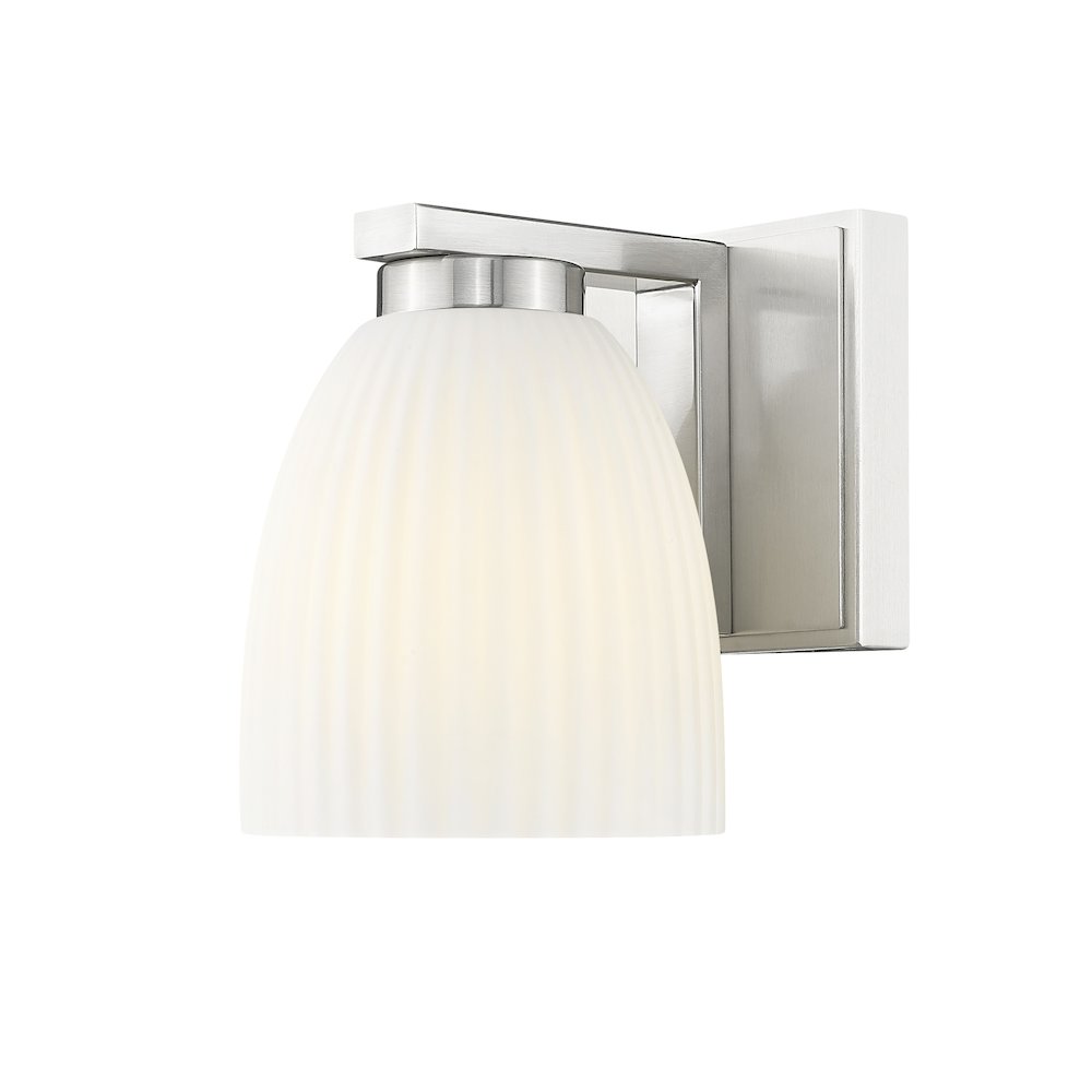 Z-Lite Naya 1 Light Wall Sconce in Brushed Nickel color, Steel frame. Picture 1