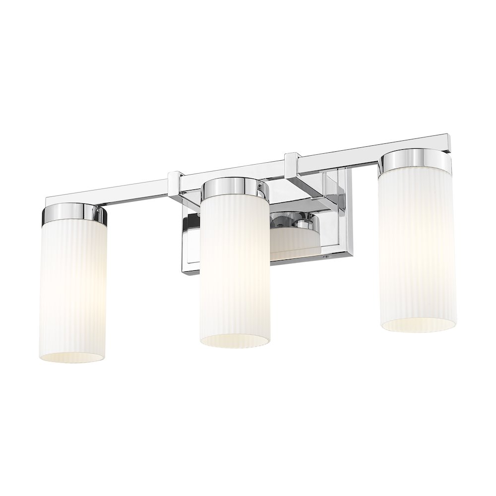 Z-Lite Danica 3 Light Vanity in Chrome color, Steel frame. Picture 2