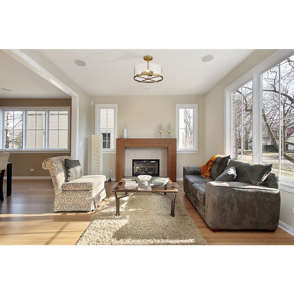 Z-Lite 3 Light Semi Flush Mount. Picture 6