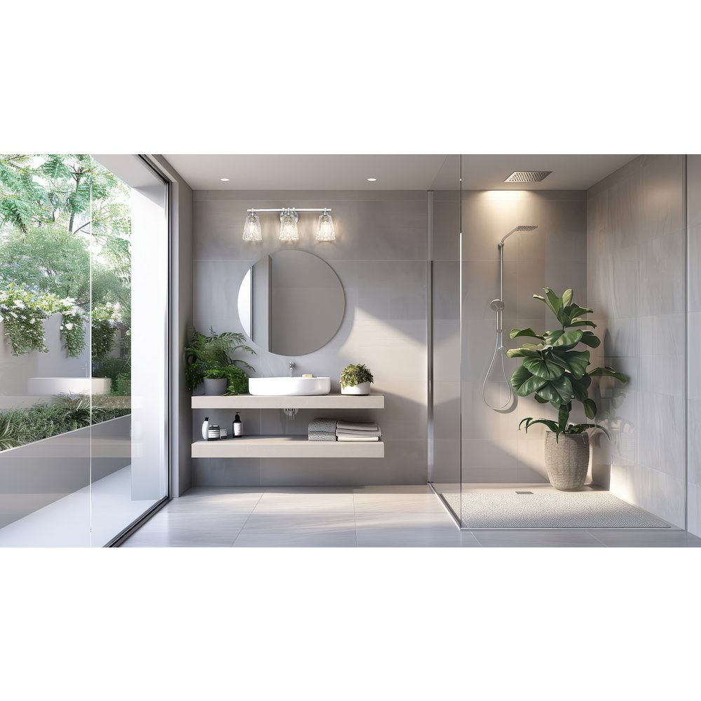 Z-Lite 3 Light Vanity, Brushed Nickel. Picture 5